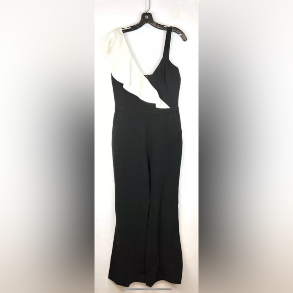 Rachel Zoe Women’s Black/White Sleeveless Jumpsuit Size 8 - Picture 1 of 4